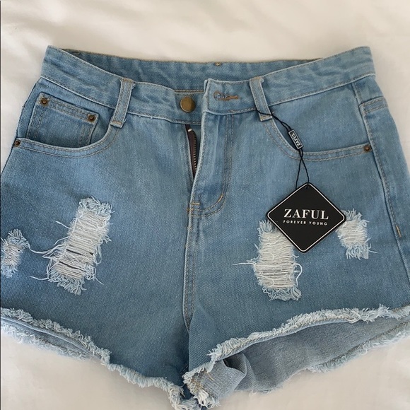 zaful denim shorts